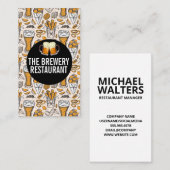 Beer Glass Toast Logo | Brouwerijpictogrammen Visitekaartje (Voorkant / Achterkant)