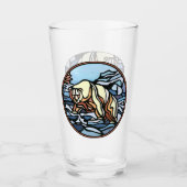 Beer Glass Tribal Polar Beer Glass Gepersonaliseer Glas (Voorkant)
