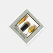 Beer Glasses & Holly Seasons Greetings Servet (Hoek)
