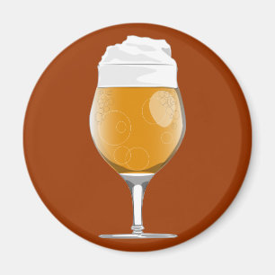 Beer glazen magneet