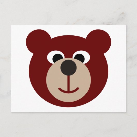 Beer glimlachen briefkaart (Voorkant)