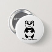 Beer glimlachen ronde button 5,7 cm (Voorkant /achterkant)