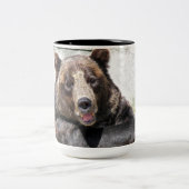 Beer glimlachen tweekleurige koffiemok (Center)