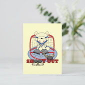 Beer Goalie Shoot Out Hockey Tshirts en Gifts Briefkaart (Staand voorkant)