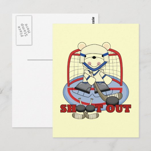 Beer Goalie Shoot Out Hockey Tshirts en Gifts Briefkaart (Voorkant / Achterkant)