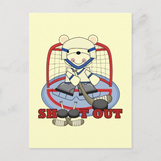 Beer Goalie Shoot Out Hockey Tshirts en Gifts Briefkaart (Voorkant)