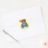 Beer-goede baan leraar huiswerk ronde sticker (Envelop)