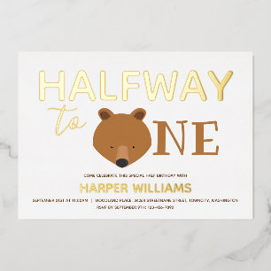 Beer Gold Baby halve dag Folie Uitnodiging
