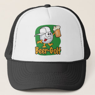 Beer Golf Drink Cartoon Golf Ball Trucker Pet