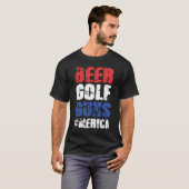 Beer Golf Pistolen #Merica - 4 juli T-shirt (Voorkant volledig)