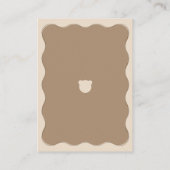 Beer golvend Lijst luier raffle eenvoudig Baby sho Informatiekaartje (Achterkant)