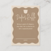 Beer golvend Lijst luier raffle eenvoudig Baby sho Informatiekaartje (Voorkant)