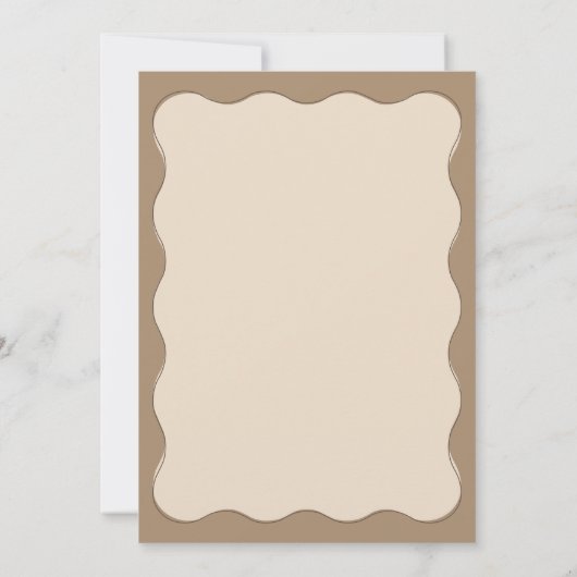 Beer golvende Lijst hand getrokken eenvoudig Baby  Bedankkaart (Achterkant)