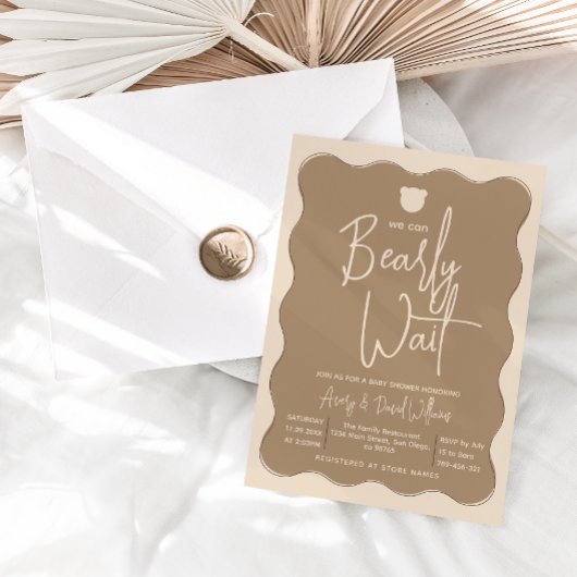 Beer golvende Lijst hand getrokken eenvoudig Baby  Kaart