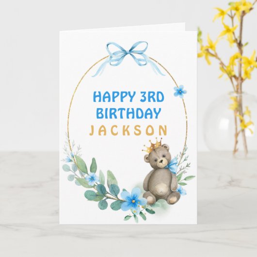 Beer gouden kroon kaart (Gele Bloem)