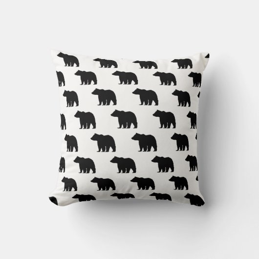 Beer grafisch patroonpatroon Sierkussen (Voorkant)