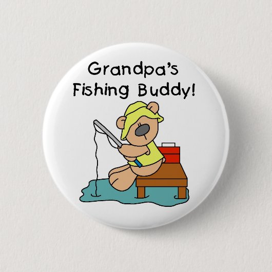 Beer Grandpas Vissen Buddy Ronde Button 5,7 Cm (Voorkant)