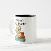 Beer Grandpas Vissen Buddy Tweekleurige Koffiemok (Voorkant links)