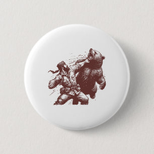Beer grappige man stompen beer retro vintage jacht ronde button 5,7 cm
