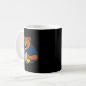 Beer Grating Kaas Grappig  Koffiemok (Voorkant links)