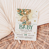 Beer Green Balloons Baby shower Kaart