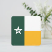 Beer Green & Gold Texas Flag Flat Kaart (Staand voorkant)