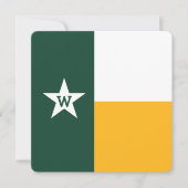 Beer Green & Gold Texas Flag Flat Kaart (Voorkant)