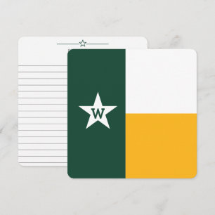 Beer Green & Gold Texas Flag Flat Kaart