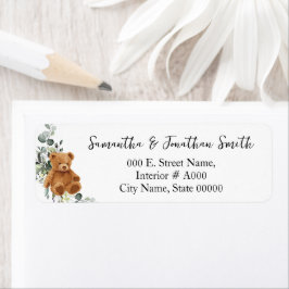 Beer Greenery Baby shower Return Address Label