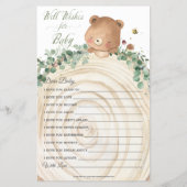 Beer Greenery Baby Voorspellingen & wensen voor Ba (Achterkant)