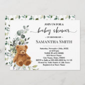 Beer Greenery Eucalyptus Baby shower Kaart (Voorkant / Achterkant)