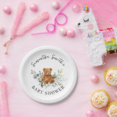 Beer Greenery Eucalyptus Baby shower Round Papieren Bordje (Feest)