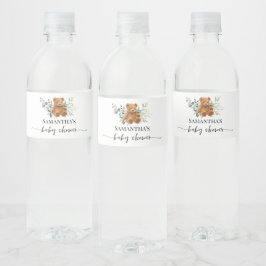 Beer Greenery Eucalyptus Baby shower Waterfles Etiket