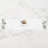 Beer Greenery Eucalyptus Baby shower Waterfles Etiket (Enkel label)