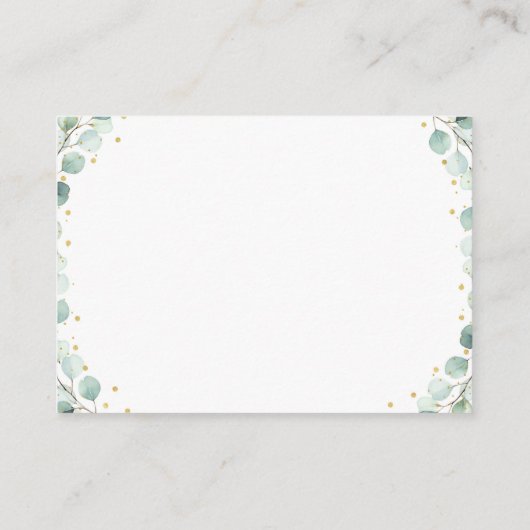 Beer Greenery Gold Baby shower Book Request Informatiekaartje (Achterkant)