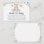 Beer Greenery Gold Baby shower Book Request Informatiekaartje (Voorkant / Achterkant)