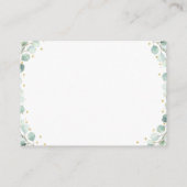 Beer Greenery Gold Baby shower Diaper Raffle Informatiekaartje (Achterkant)