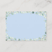 Beer Greenery Gold Blue Baby shower Book Request Informatiekaartje (Achterkant)