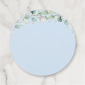 Beer Greenery Gold Blue Baby shower Hartelijk dank Bedankjes Labels (Achterkant)