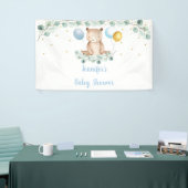 Beer Greenery Gold Blue Boy Baby shower Spandoek (Beurs)