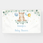 Beer Greenery Gold Blue Boy Baby shower Spandoek (Horizontaal)