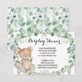 Beer Greenery Gold Display Baby shower Informatiekaartje (Voorkant / Achterkant)