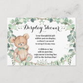 Beer Greenery Gold Display Baby shower Informatiekaartje (Voorkant)