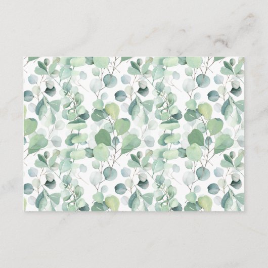 Beer Greenery Gold Display Baby shower Informatiekaartje (Achterkant)