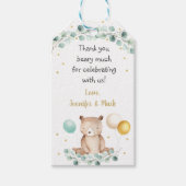 Beer Greenery Gold Gender Neutral Baby shower Cadeaulabel (Voorkant)