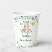 Beer Greenery Gold Gender Neutral Baby shower Papieren Bekers (Achterkant)