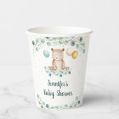 Beer Greenery Gold Gender Neutral Baby shower Papieren Bekers (Voorkant)