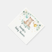 Beer Greenery Gold Gender Neutral Baby shower Servet (Hoek)