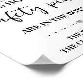 Beer Greenery Hoeveel Baby shower van de veilighei Poster (Hoek)