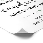 Beer Greenery Hoeveel Snoepjes Shower Game Sign Poster (Hoek)